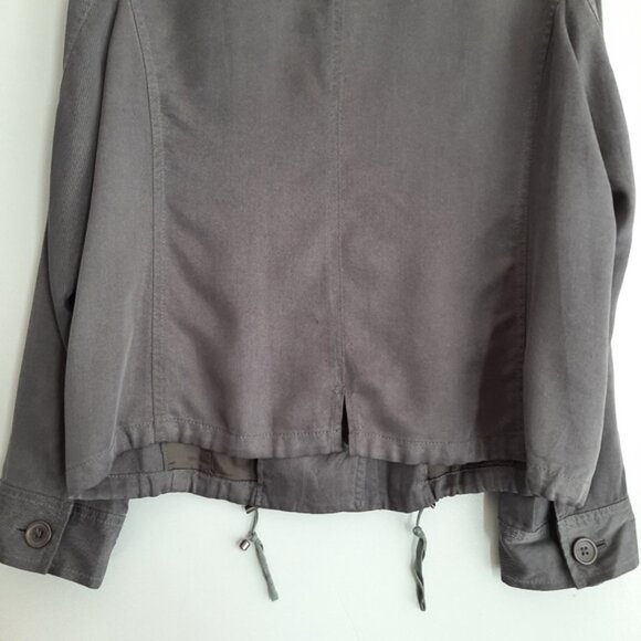 ERIC ALEXANDRE Lyocel Tencel Button Down Front Jacket Gray Sz 12 Flawed - Picture 10 of 13